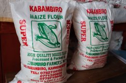 Parked maize flour that is processed by Kabambiro farmers