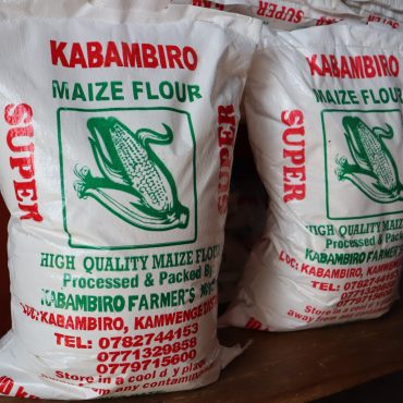 Parked maize flour that is processed by Kabambiro farmers